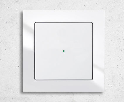 Переключатель для системы домашней автоматизации - Busch-axcent® - ABB Home and Building Automation - нажимная кнопка / для поверхностного монтажа / двойной