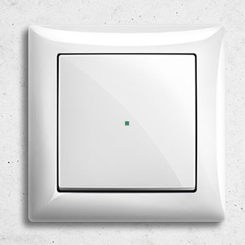 Переключатель для системы домашней автоматизации - Busch-balance® SI - ABB Home and Building Automation - нажимная кнопка / для поверхностного монтажа / двойной