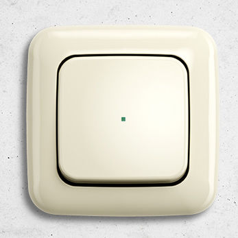 Переключатель для системы домашней автоматизации - Busch-Duro 2000® SI - ABB Home and Building Automation - нажимная кнопка / для поверхностного монтажа / двойной