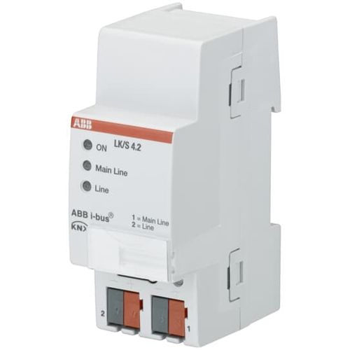 Линейный блок для протокола KNX - LK/S4.2 - ABB Home and Building Automation - на DIN-рейке