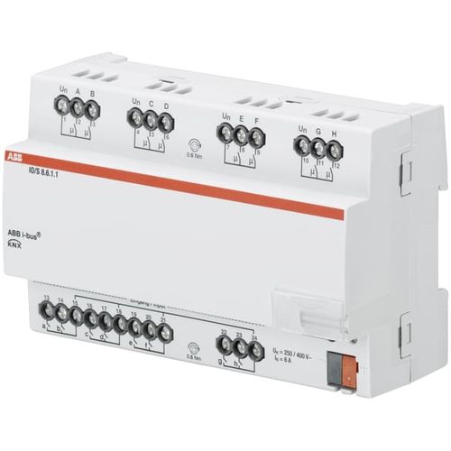 Коммутационный привод для протокола KNX - IO/S8.6.1.1 - ABB Home and Building Automation - на DIN-рейке / для бытового использования / для интерьера