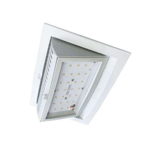 Встраиваемый даунлайт в потолок - SUPRA  - SECOM Iluminacion, - LED / прямоугольный / IP44