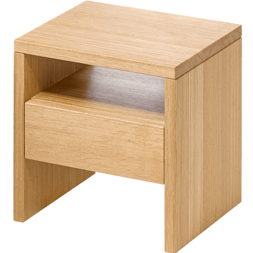 Современный ночной столик - CUBE - HÜSLER NEST - из цельной древесины / прямоугольный / для бытового использования