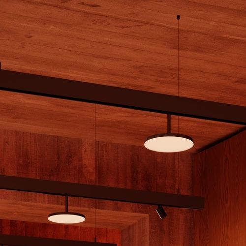 Светильник на рейке LED - NARA - Leds-C4 - круглый / из алюминия / торговля