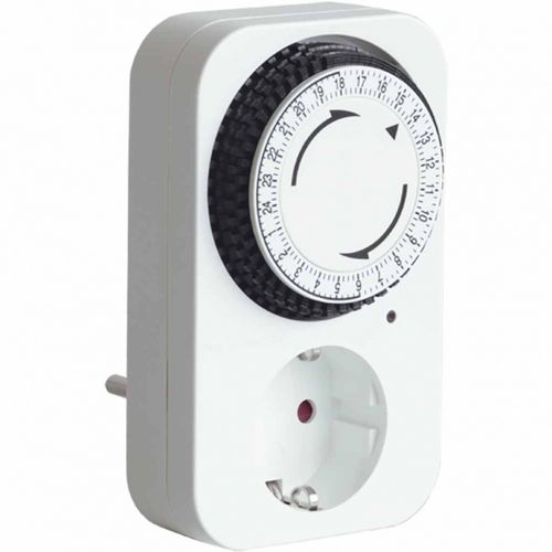 Механический выключатель с часовым механизмом - TWINPLUG-D SCHUKO - VEMER - на DIN-рейке