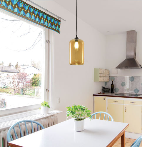 Подвесная лампа - SILO - Fabas Luce - из металла / из дутого стекла / современная