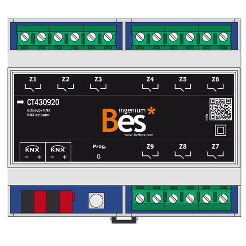 Коммутационный привод для систем домашней автоматизации - 9S-K - Ingenium - BES KNX - для протокола KNX / на DIN-рейке / для профессионального использования
