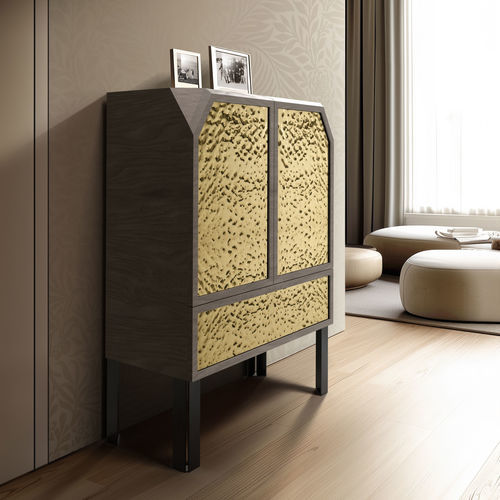 Высокий буфет - LAMAA CABINET: 618/CB110x50 - iDL - современный / из дуба / из металла