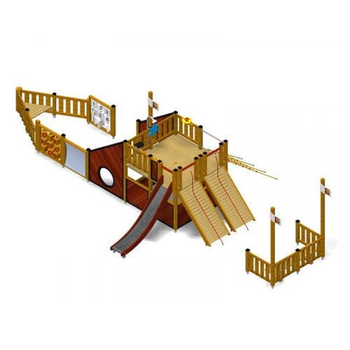 Игровая конструкция для игровой площадки - BATTELLO  - TLF srl - из нержавеющей стали / из дерева / модульная