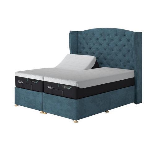 Кровать размер king size - Suffolk Adjustable Disc Divan - TEMPUR - односпальная / классическая / обитая