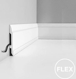 Плинтус из полиуретана - SX104 FLEX - BIANCHI LECCO SRL - молдинг / для электросети / гибкий