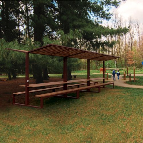 Современный стол для пикника - CISON - CITY DESIGN - WPC / из гальванизированной стали / из дерева