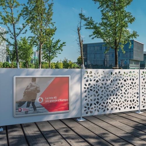 Декоративная панель из гальванизированной стали - DECORO - CITY DESIGN - для внешнего благоустройства / термолакированный / имитация металла