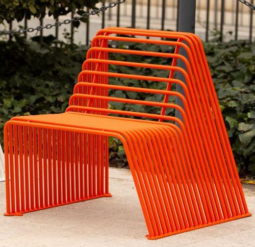 Современное кресло - OBLIQUE S - CITY DESIGN - из гальванизированной стали / из гальванизированной стали / белое