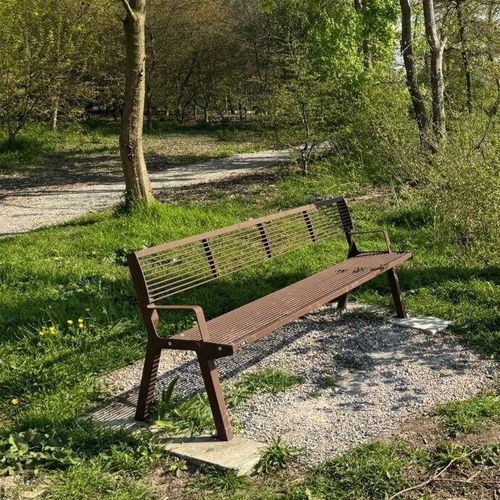 Современная общественная скамейка - NOALE M - CITY DESIGN - из гальванизированной стали / со спинкой / без спинки