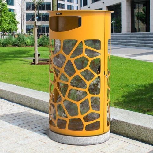 Общественный мусорный контейнер - GIRAFFE  - CITY DESIGN - с сортировкой / из гальванизированной стали / из бетона