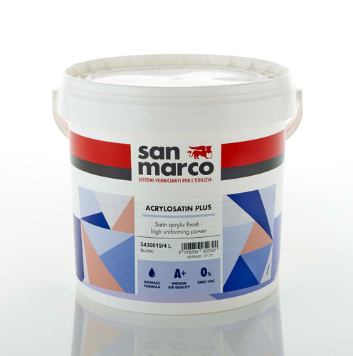 Краска для отделки - ACRYLOSATIN PLUS - San Marco - внутренняя / для стены / для потолков
