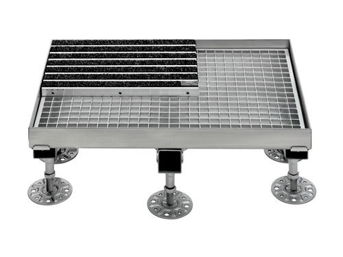 Входной мат для общественных учреждений - SPECIAL FRAME WITH SUBSTRUCTURE A - emco Bautechnik GmbH - из полипропилена / из алюминия / с защитой от загрязнений
