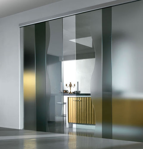 Дверь для интерьера - LEVANTINA  - CRISTAL PORTE D'ARREDO - из стекла / раздвижная / застекленная