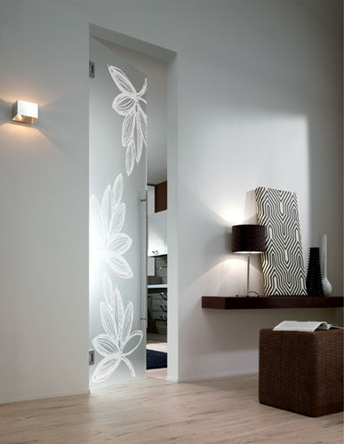 Дверь для интерьера - EXTRA-CLEAR GLASS - CRISTAL PORTE D'ARREDO - из стекла / качающаяся / заподлицо