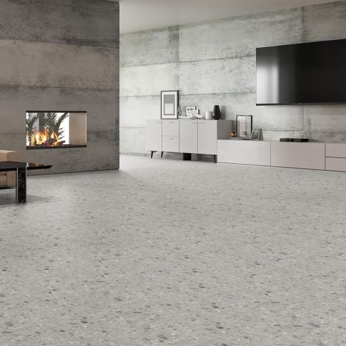 Паркет из паркетной доски - STONE TERRAZZO - tilo GmbH - виниловый / покрытый лаком / приклеиваемый