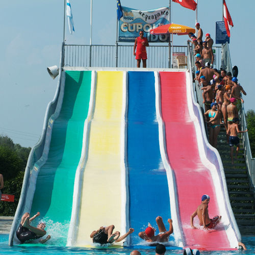 Прямая горка - MULTISLIDE FOAM - TECNOPISCINE INTERNATIONAL - для аквапарков / множественная