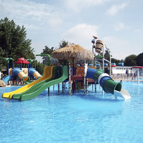 Прямая горка - PLAYSLIDE - TECNOPISCINE INTERNATIONAL - поворотная / для аквапарков / из нержавеющей стали