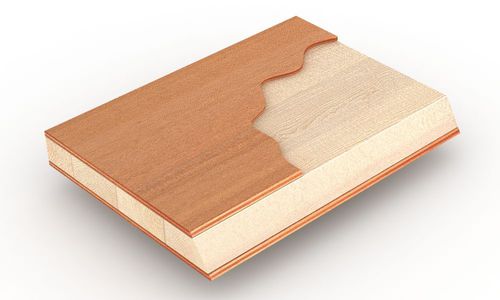 Сэндвич-панель для внутренней компоновки - ALBASIA BLOCKBOARD OKOUMÈ - BELLOTTI - деревянная поверхность / легкая / PEFC-сертифицированная