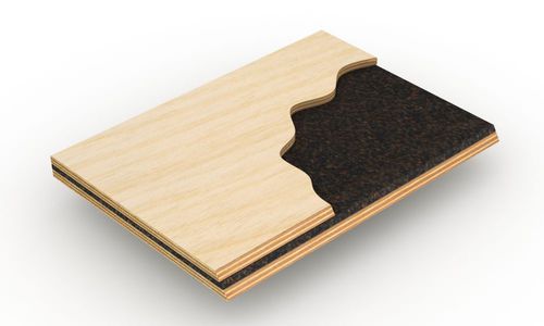 Сэндвич-панель для пола - LARIPHON® “ECO” - BELLOTTI - деревянная поверхность / пробковая прокладка / резиновая прокладка
