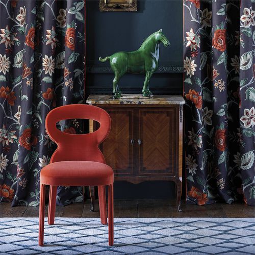 Ткань для штор - ANJOLIE DE NOVO   - Zoffany - для жалюзи / в цветочек / из льна