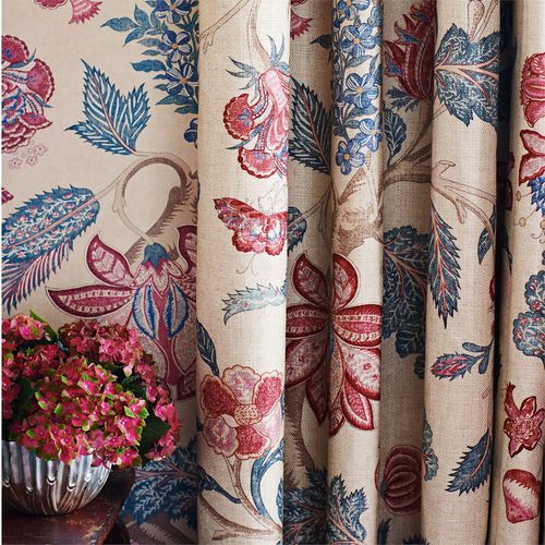 Обивочная ткань - KALAMKARI - Zoffany - для штор / для жалюзи / в цветочек