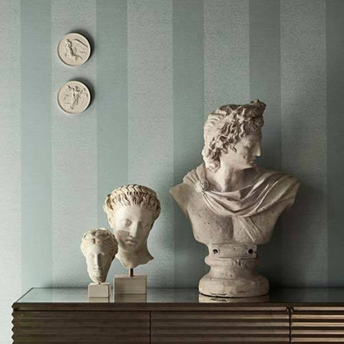 Современный обои - ORMONDE STRIPE - Zoffany - в полоску / имитация ткани / серый