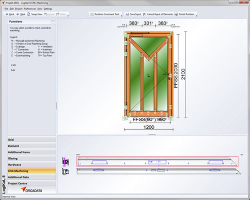 Программное обеспечение DAO - CNC - ORGADATA AG - для архитектуры / для столярных изделий / 2D