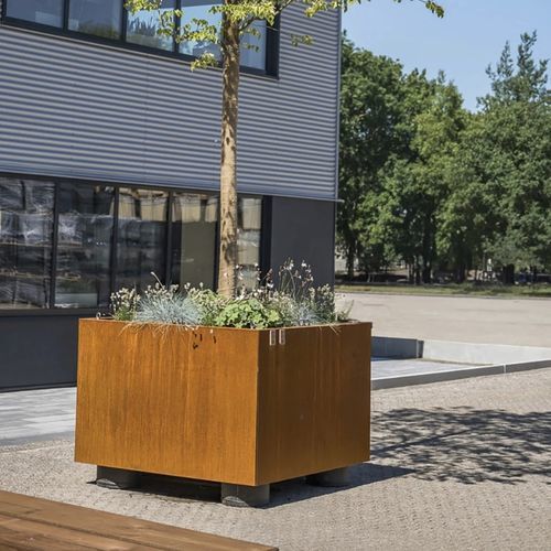 Кадка для садовых растений из пластика - TYPE 1200-600 - ACO - из дерева / прямоугольная / с программируемым поливом