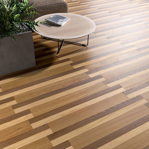 Напольное покрытие подходит для стен - D-PLANK BROWN WASH - BERTI PAVIMENTI LEGNO - из дуба / для интерьера / для профессионального использования
