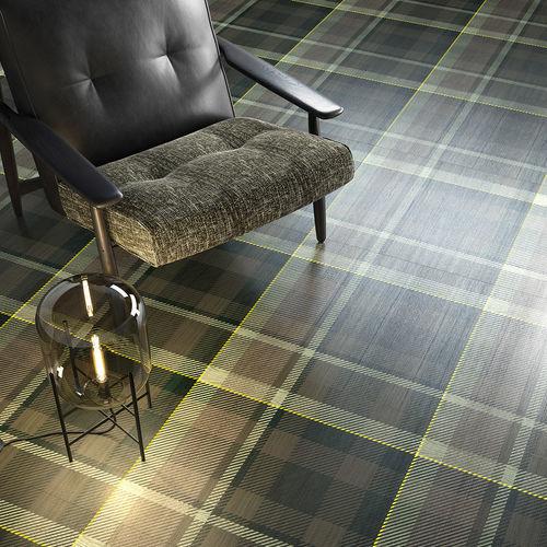 Напольное покрытие подходит для стен - TARTAN WOOD GREEN - BERTI PAVIMENTI LEGNO - из дуба / для интерьера / для профессионального использования