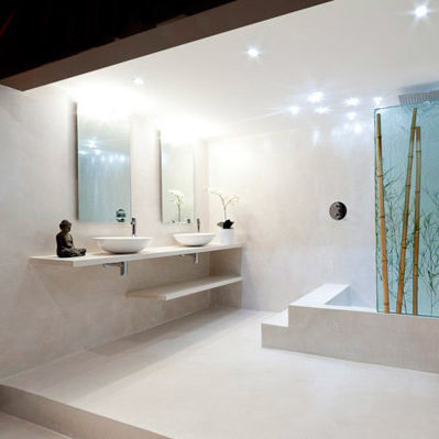 Напольное покрытие из полимера - KRISTAL STUCCO - GOBBETTO - для интерьера / для сектора услуг / гладкое