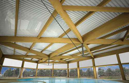 Деревянный каркас деревянный ламинат - WOOD SYSTEM INTERNATIONAL SRL - для общественного бассейна