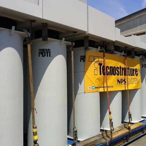 Сейсмостойкий сборный столб - NPS® SISMI PDTI® - TECNOSTRUTTURE - NPS SYSTEM® - из стали / круглый