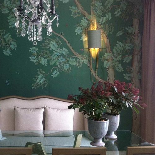 Восточный обои - PAGODA TREE - Misha wallcoverings - из шелка / природный мотив / с китайскими мотивами