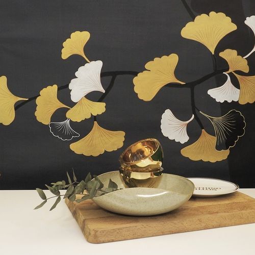 Восточный обои - GINKGO - Misha wallcoverings - из шелка / в цветочек / с китайскими мотивами