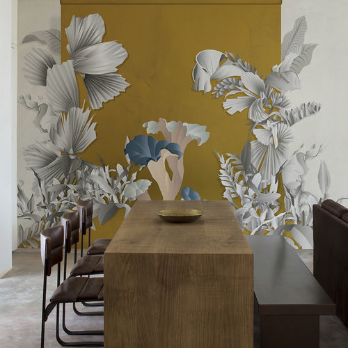 Современный обои - FORMOSA  - Misha wallcoverings - из шелка / в цветочек / имитация обоев