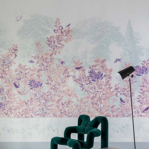 Современный обои - PARADISO  - Misha wallcoverings - в цветочек / имитация обоев / фиолетовый