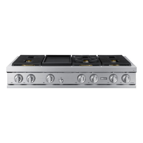 Газовая варочная панель - DTT48T963GS/DA - dacor - 6 конфорок / настольная / с поворотными регуляторами