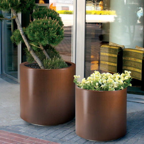 Кадка для садовых растений из кортеновской стали - ASTER  - METALCO - из нержавеющей стали / из окрашенной стали / круглая