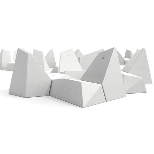 Дизайнерская скамейка - DIORITE - METALCO - из восстановленного камня / со спинкой / без спинки
