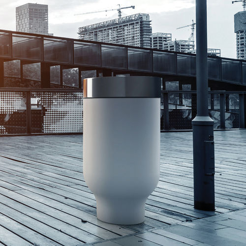 Общественный мусорный контейнер - CUP - METALCO - напольный / из стали, покрытой порошком / из высокопрочного бетона