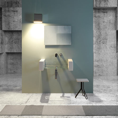 Двойная столешница для раковины - GLLAME120 - GSG Ceramic Design - из керамики / из стекла