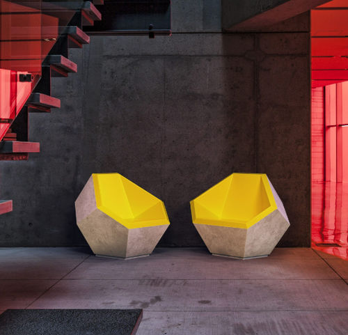Современный стул для сада - FUKSAS COLLECTION - LAB23 - для наружного применения / из композитных материалов / для бытового использования