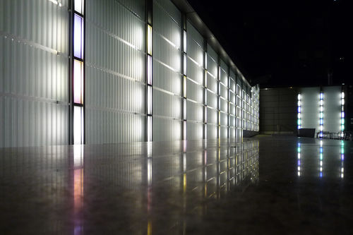 Закаленная стеклянная панель - CORRUGATED - BermanGlass - декорированная / текстурированная / 3D